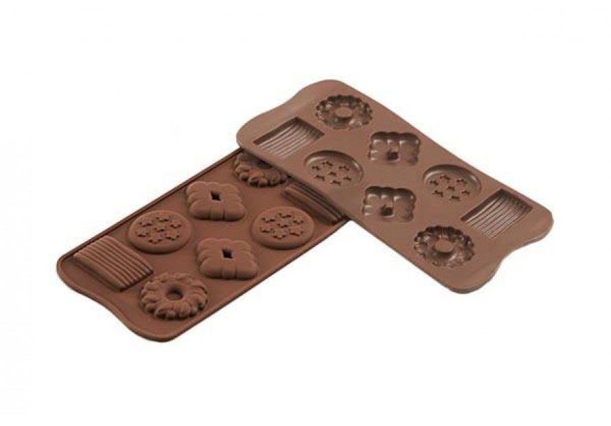 SILIKOMART STAMPO SILICONE FORNO EASYCHOC BISCUITS CIOCCOLATINI SCG25